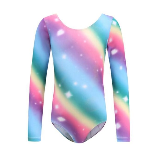 Tjejer Leotards One-Piece Färgglada Danskläder rainbow 140cm