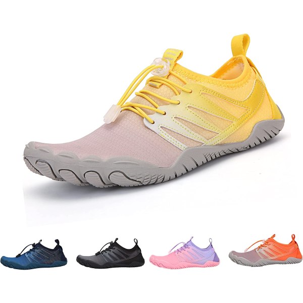 halkskydd snabbtorkande sommarstrandskor (gulgrå yellow gray 46EU