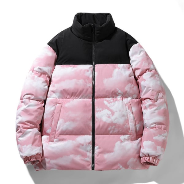 Vinterkappor för män Varm modejacka pink M