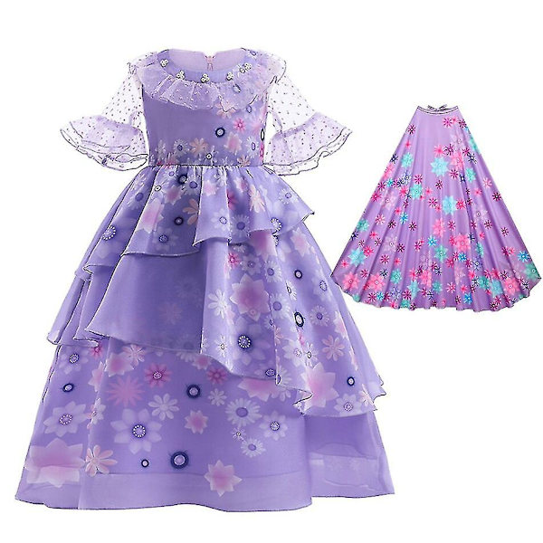 Pääsiäinen Encanto Cosplay -asu tyttömekko Carnival Princesille Isabela 5 3T