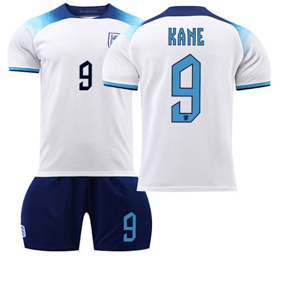 England skjorte 22/23 Hjemme nr. 9 Kane fotballdrakt Set 20(115-125)
