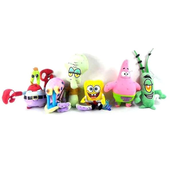 Svampbob mjuka plyschdockor 6st/lot