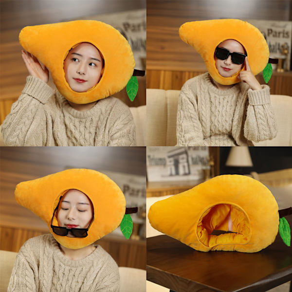 för kreativa mango form plysch hatt Rolig frukt fyllda huvudbonader Cosplay Party