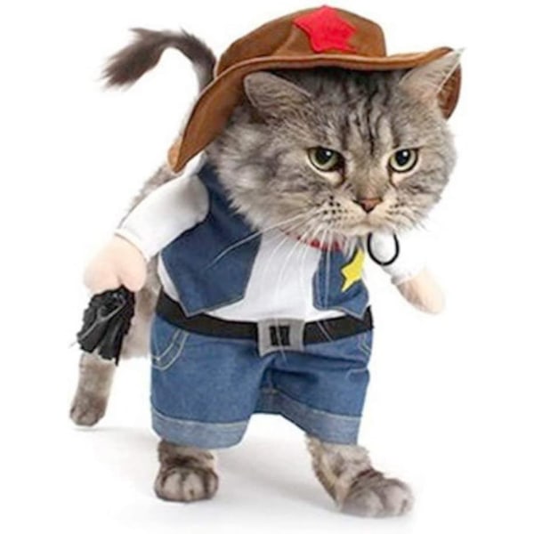 Halloween Hund Kostymer Husdjur Julfest Outfit Katt Cosplay Kläder Rolig kostym Cowboy XL