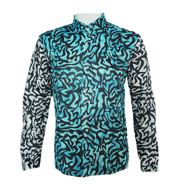 3d digitl utskrift långärmd exotisk skjort Hlloween Cosply kostym för män a 4xl