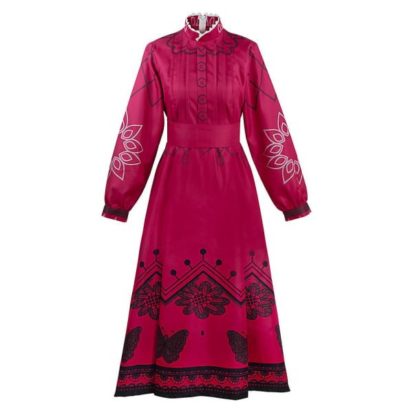 Cosplay Granny Mirabelle Cospaly Costume Abuela Alma Röd klänning (klänning + skärp) red L