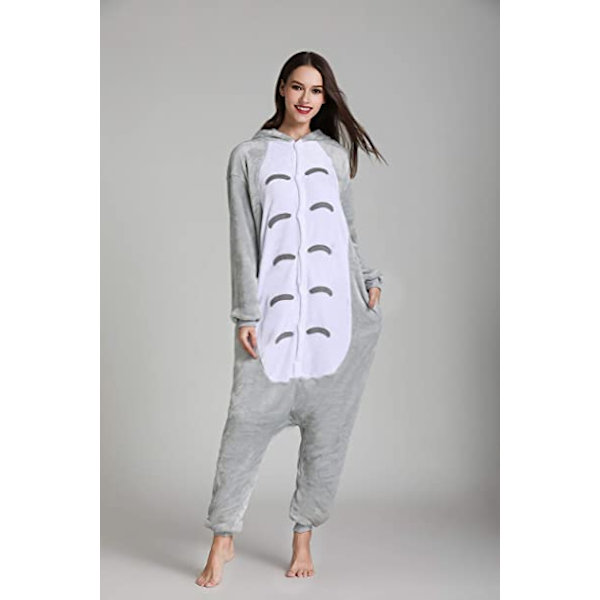 Unisex vuxenpyjamas Djurdräkt Cosplay One Piece Pyjamas (chinchilla dragkedja version)-S