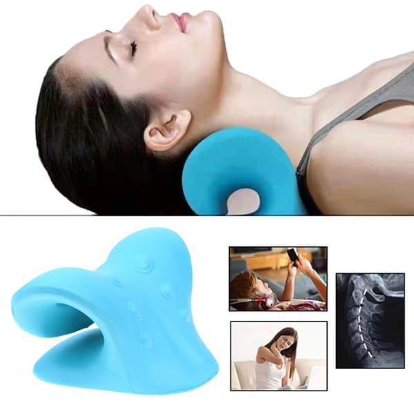 Neck Shoulder Stretcher Relaxer Cervical Chiropractic Traction Green