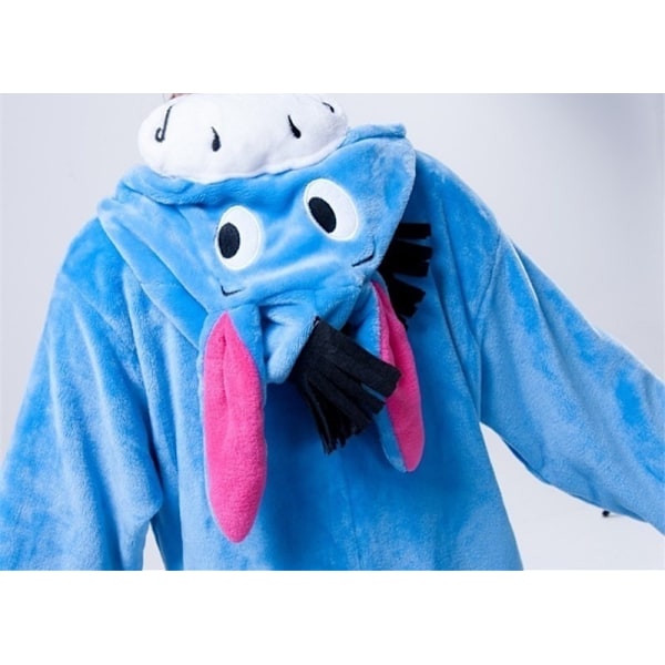Fancy Cosplay Kostym Onesie Pyjamas Vuxen Nattkläder åsna M