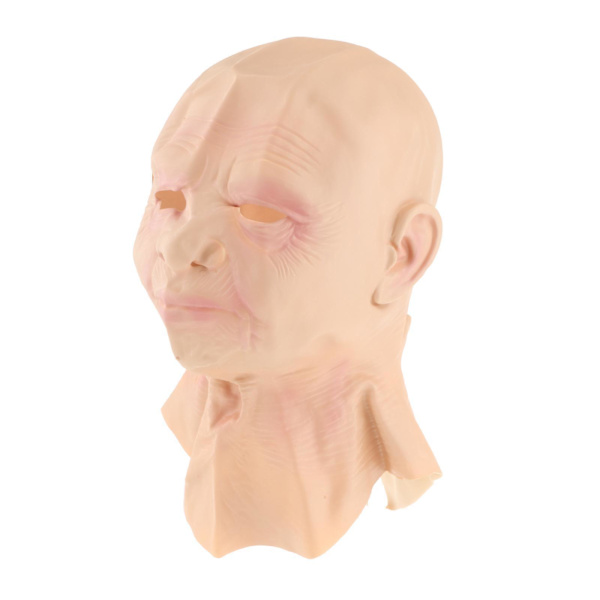 1/2 Realistisk Old Man Latex för Halloween Cosplay Autentisk Look Bald Female 1 Pc