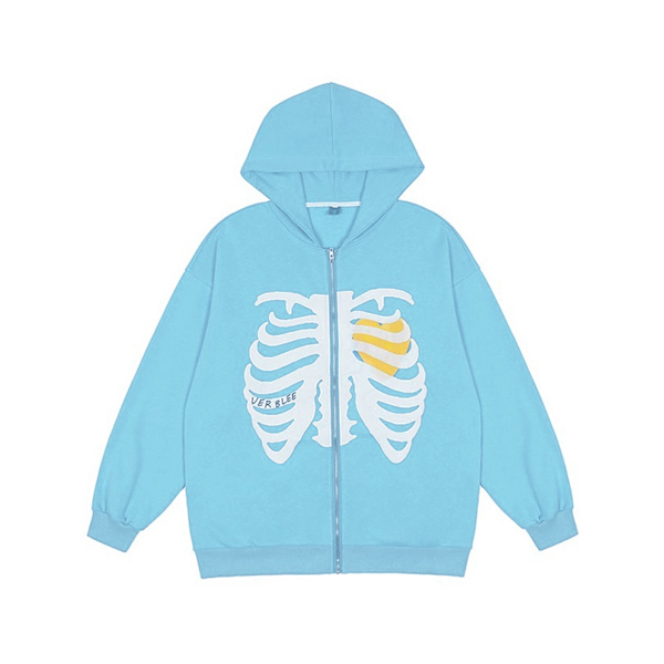 kulls Tulosta Oversized Jackets Takki Vetoketjuhupparit collegepaita blue S