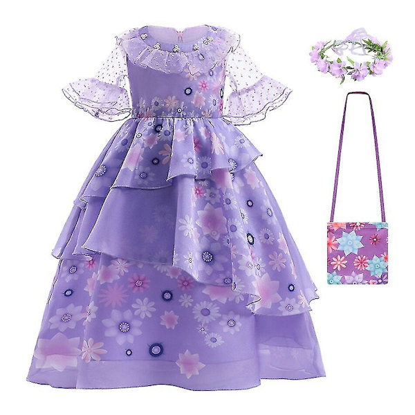 Pääsiäinen Encanto Cosplay -asu tyttömekko Carnival Princesille Isabela 2 4T