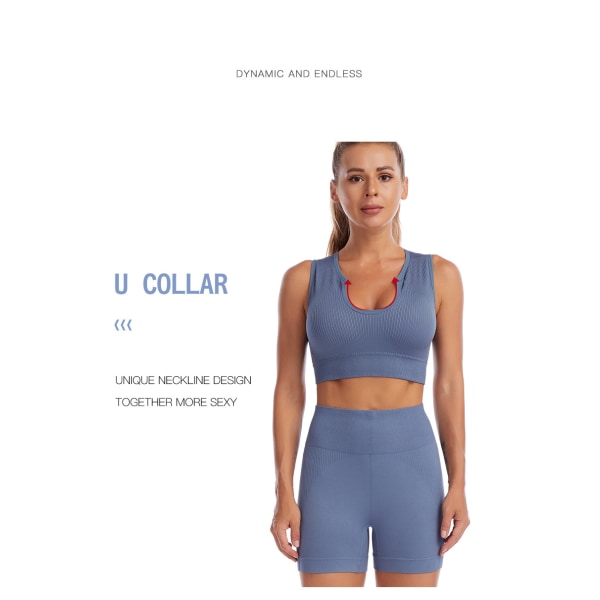 Yoga kvinnliga fitness sport underkläder set skin,color m