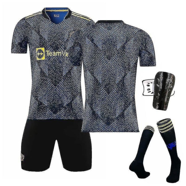 Manchester United Jersey Set Uefa bortatröja 2021-22 No Number For Kids 26 (140-150cm)