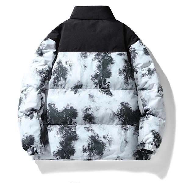 Vinterkappor för män Varm modejacka grey blue L