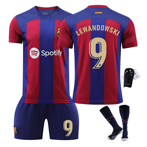 23-24 ny Barcelona nr. 9 Lewandowski nr. 10 Messi trøjedragt NO.9 LEWANDOWSKI 16
