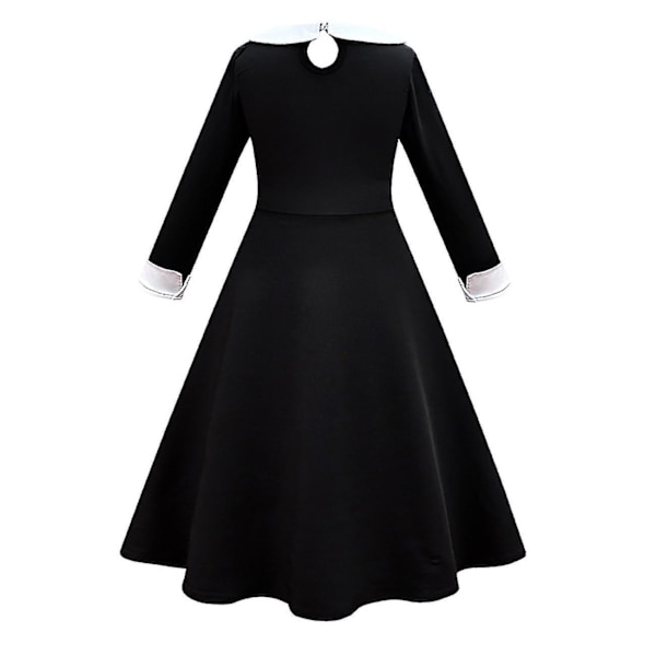 Onsdag Addams Set Festdräkter för vuxna barn 2 piece set 85cm