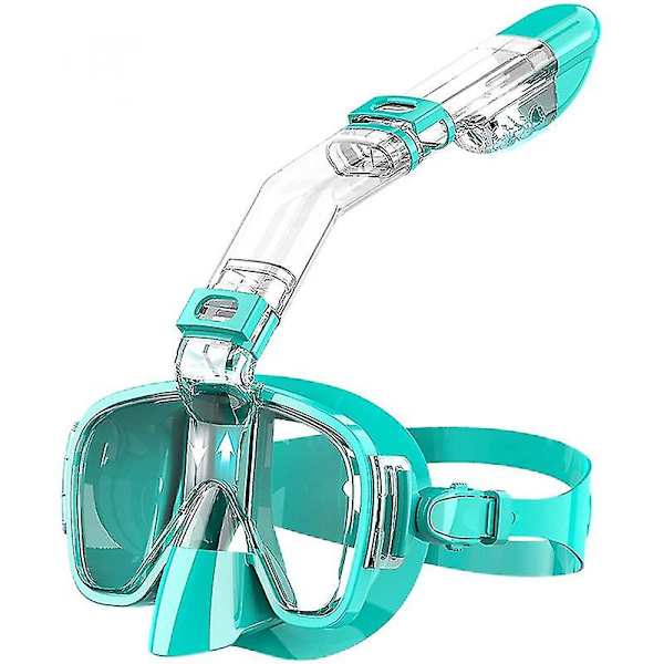 Snorkelmaskesett for gratis svømming snorkelutstyr for voksne S-M Green
