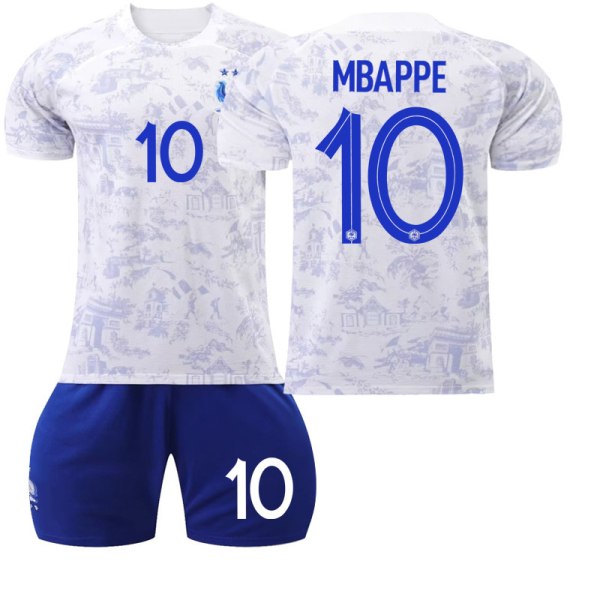 22 VM Frankrig trøje udekamp nr. 10 Mbappe #16