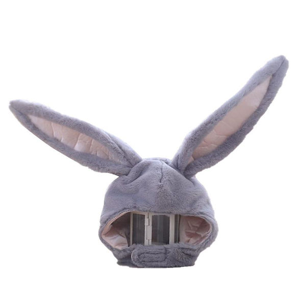 Bunny Long Ears Cap-cosplay huvudbonader - Grey