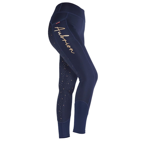 Aubrion Lasten/Kids Team talviratsastushousut 7-8 vuotta V Navy Blue 7-8 Years