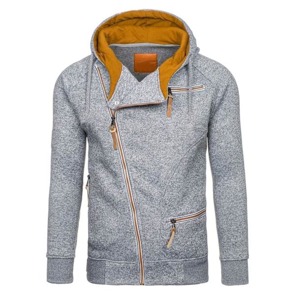 Herre Hettegenser Sport Sweatshirt Fritidsjakke Pullover Julegave Light Grey 4XL