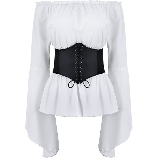 Renessansebluse for kvinner Korsett midjebelte Middelalder Victor X- Large