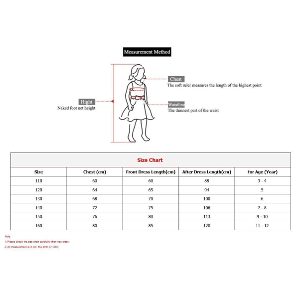 Fest flerveis svalehale jentekjole Bursdag og anledninger 150 cm one size