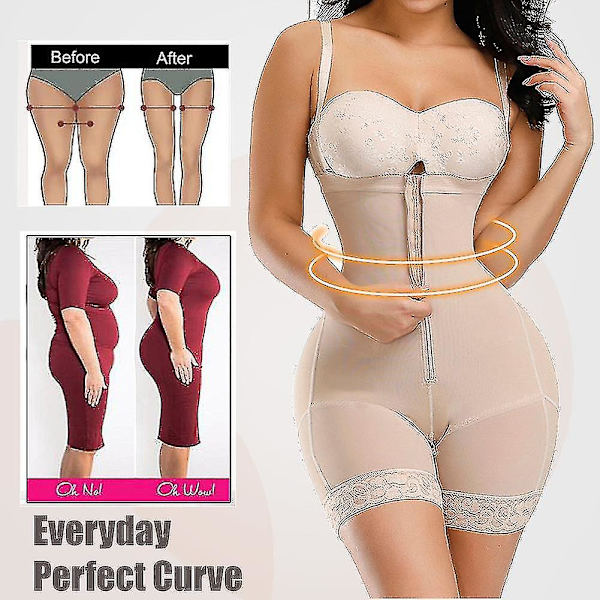 Kvinnor Slimming Body Shaper Seamless Butt Lifter Bodysuits Push Up Shapewear Underkläder Korsett BLACK XS