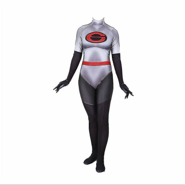 Voyd Cosplay The Incredibles 2 Cosplay för vuxna Barn, kvinnor - grey child S