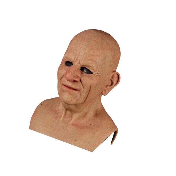 1/2 Realistisk Old Man Latex för Halloween Cosplay Autentisk Look Bald Male 1 Pc