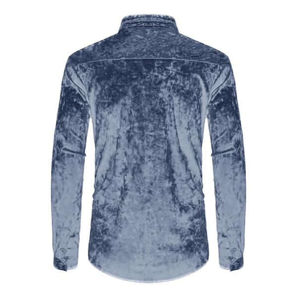 Langermet trykte uformelle skjorter med knapper for menn grey XL