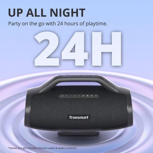 Tronsmart Bang Max Bluetooth-kaiutin Juhlat 130W Teho IPX6 Vedenpitävä 24h Akunkesto Synkronointi 100 Kaiutinta