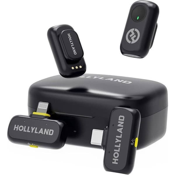 Hollyland Lark A1 Combo Mikrofon Cravate Trådløs Professionel 48kHz/24bit - Støjdæmpning - Kompatibel med iPhone/Android