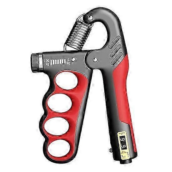 Sommarrea Grepptränare 5-100KG Mekanisk Underarmstränare Räknare Män Kvinnor Justerbart Handgrepp[D] red