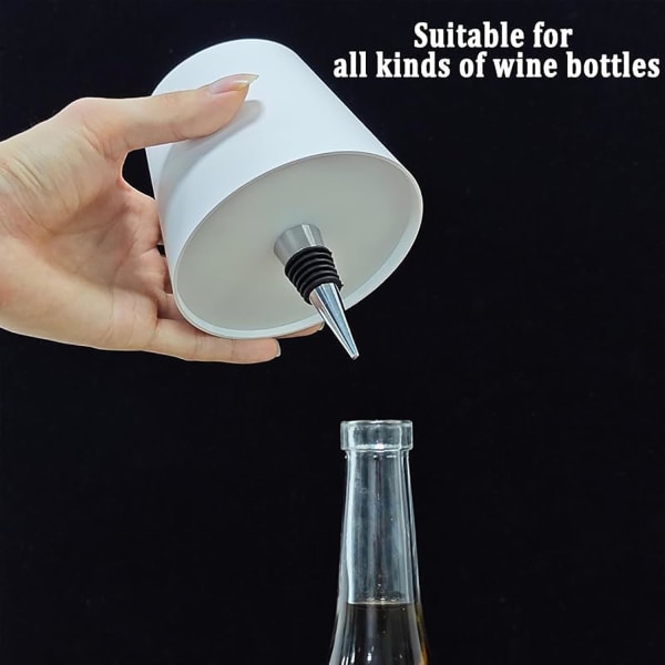 Trådløs vinflaske lyshoved, bærbar LED trådløs flaskelampe med 3 tilstande lysdæmpning Pridola, genopladelig berøringskontrol RGB-tilstand a1 Plastic
