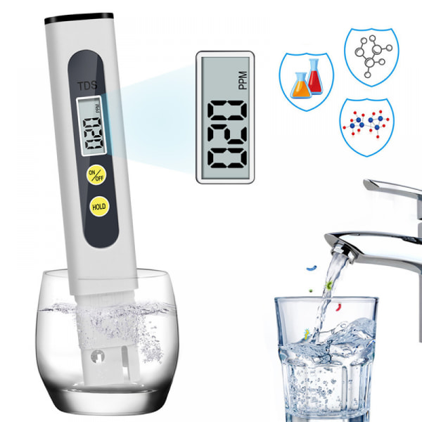 Digital pH-mätare - Vattenkvalitetstestare med hög noggrannhet - 0,01 pH-upplösning - Idealisk för hushållsdricksvatten, akvarier, pooler och spaanläggningar
