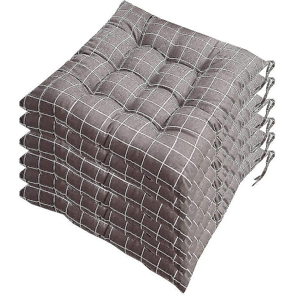 Sommer Hot Sale Sett med 6 Stolputer 40x40, Dekorative Puter Stolpute Hageputer 12 Sting i et Annerledes Mønster, Polyester (A)-Xin