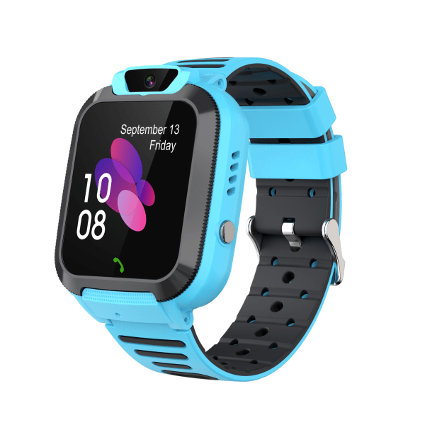 Kids Smart Watch - SOS Call Location Tracker - SIM 2G-kamera - Voice Chat - IP68 - Mobiltelefon & GPS Tracker - Forældrekontrol blue