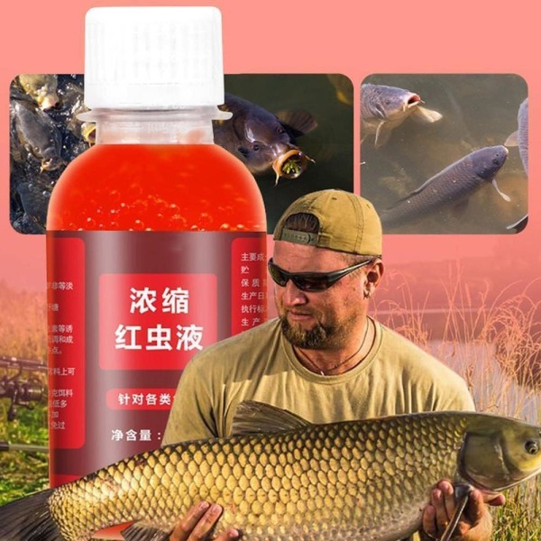 2 STK Red 40 Fishing Liquid - Red40 Red Ink Fishing Atttractant, 100ml. Forbedre tiltrekning og lukt av lokkemat for ørret, torsk, karpe, bass