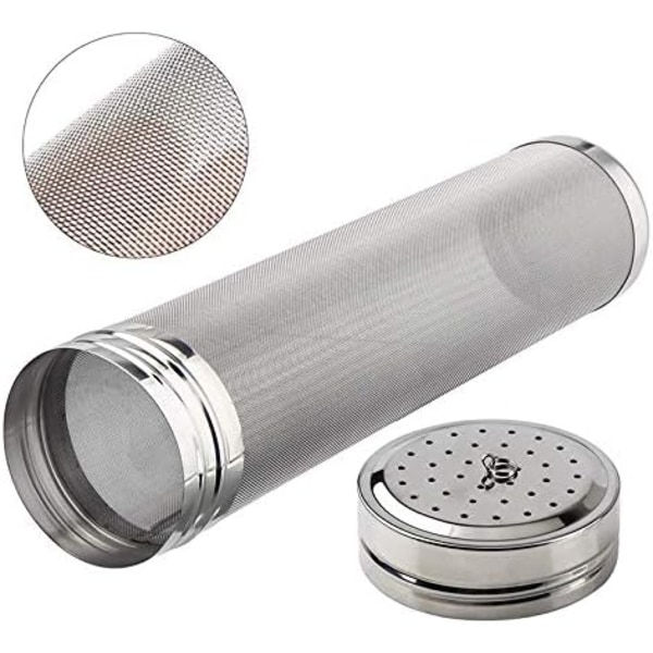 Sommarrea Öl Humlefilter, Rostfritt Stål Humlesil Mikron Mesh Ölfilterpatron (7*29cm)