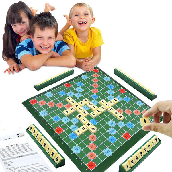 Klassiskt Scrabble Brädspel Present Familj Vuxna Barn Pedagogiska leksaker Pusselspel
