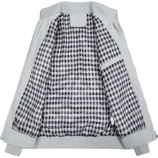 Sommarrea Herr Sommar Bomberjackor Casual Lättvikts Vindjacka Sportjacka Cargo Ytterkläder XS XS Grey