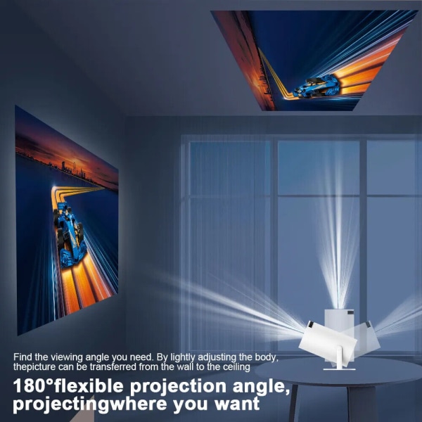 4K-miniprojektori 10000 lumenin LED 1080P WiFi Bluetooth UHD kannettava kotiteatteri