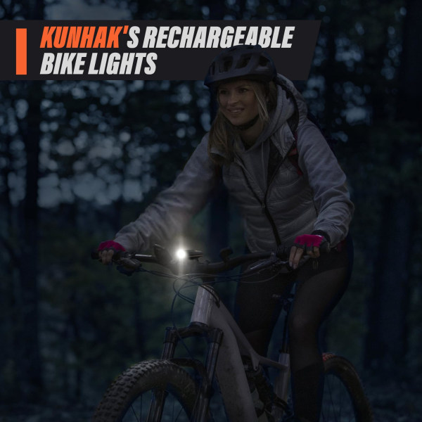 Laddningsbara cykelljus, ultraljusa cykelljus för nattkörning, landsvägs mountainbike - cykelstrålkastare med bakljus