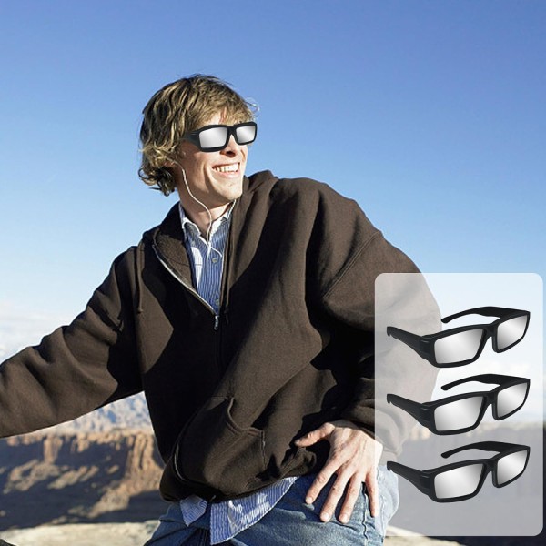Solformørkelsesbriller - ISO & CE-certificerede sikre solbriller til plastsolbriller godkendt 2024 6 Pack