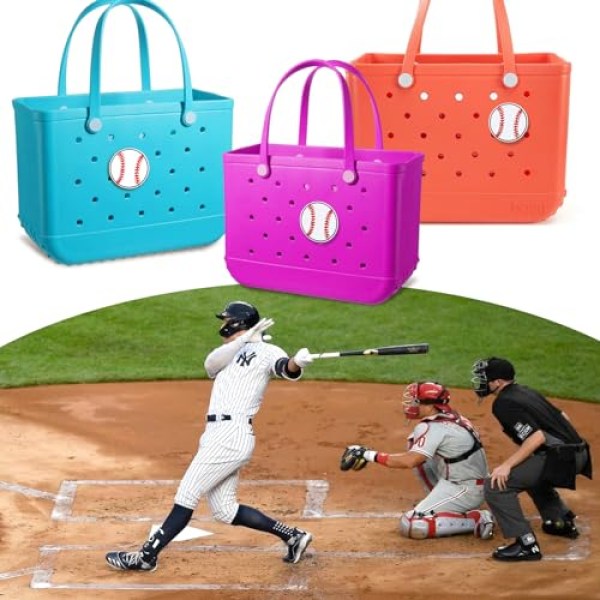 Baseball Sports Charms for Bogg Bag - Dekorativt tilbehør til håndvesker og strandvesker"