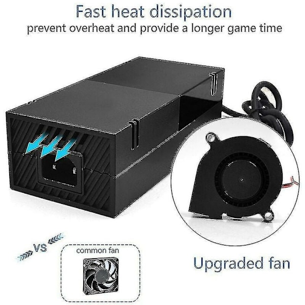 Hyviä pääsiäistarjouksia! Xbox One virtalähde, [Päivitetty versio] Xbox AC -adapterin korvaava laturi Microsoft Xbox Onelle, jännite 100-240V)_GOD