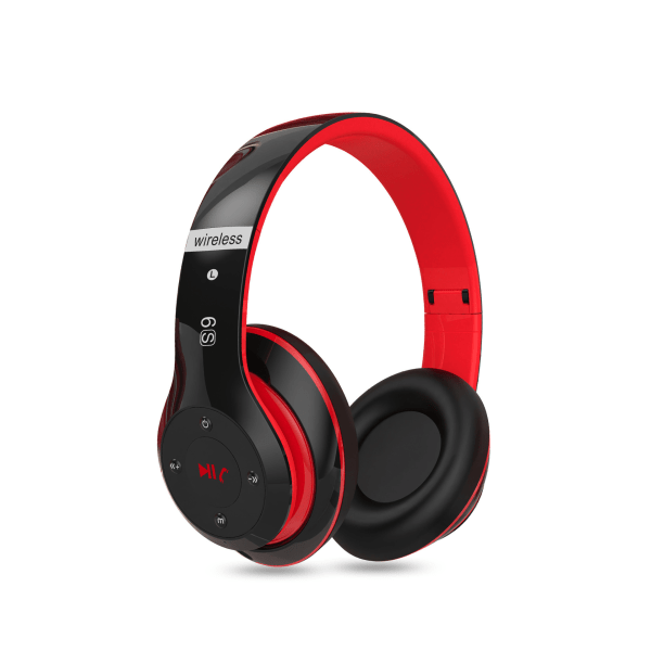 Langattomat Bluetooth kuulokkeet, joissa on 5 EQ-tilaa HiFi-stereokuulokkeet red