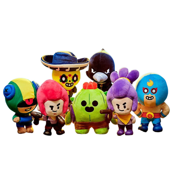 17*20*25cm Cartoon Brawl Spike Doll Peripheral Plush Leon Doll Hero Toy Figur Lyon 17x20x25cm